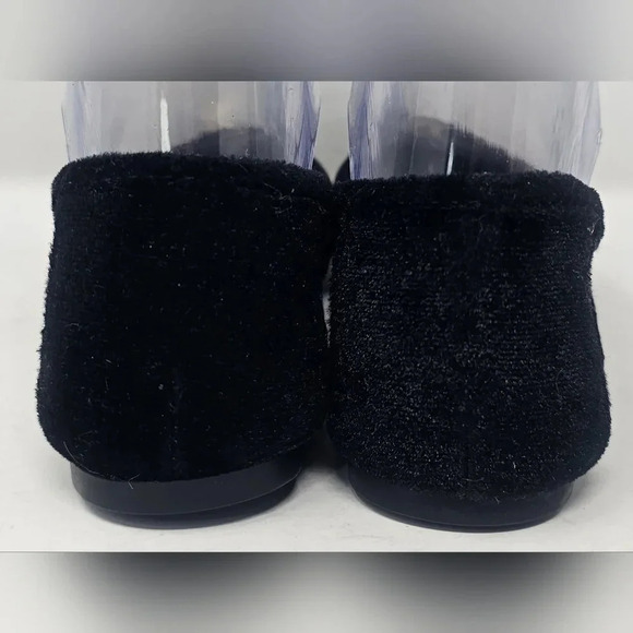 Lucky Brand Women's Elisabeta Black Velvet Flats With Gold Sequins Size 6.5 - Picture 4 of 16